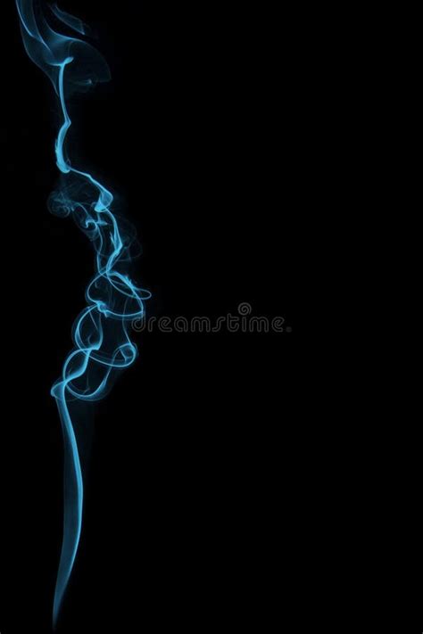 Blue Smoke Trail on Black stock illustration. Illustration of flow ...