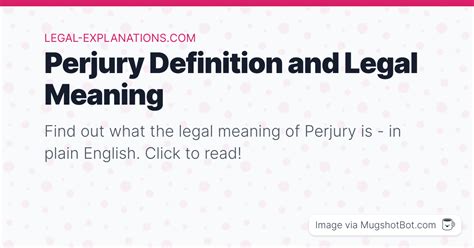 Perjury Definition What Does Perjury Mean