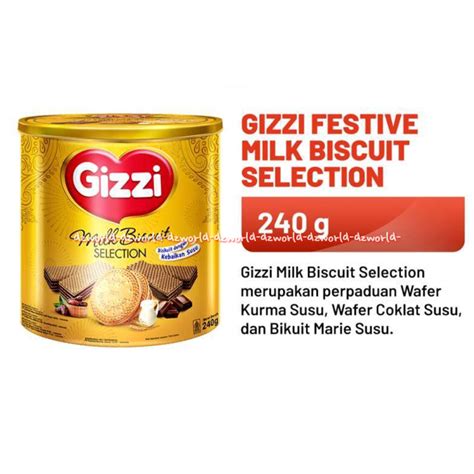 Gizzi Gr Milk Biscuit Selection Aneka Biskuit Wafer Krem Coklat