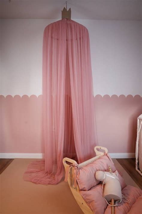 Canopy Soft Pink Childrens Room Baby Bed Bed Canopy Etsy