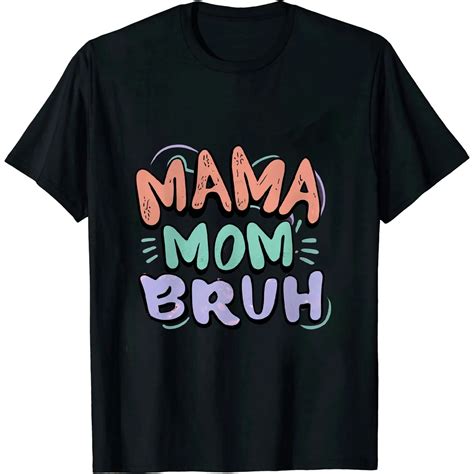 Nawypu Mama Mommy Mom Bruh Shirt For Women Mom T Shirts Funny Short