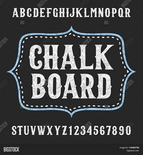 Chalkboard Alphabet Vector Photo Free Trial Bigstock