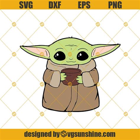 Baby Yoda Svg Baby Yoda Coffee Lover Svg Star Wars Movie Yoda Best