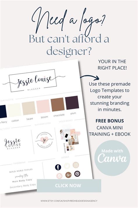 Signature Blogger Va Coach Premade Logo Design Canva Logo Template