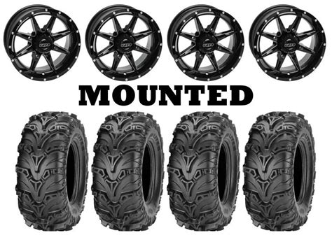 Kit Itp Mud Lite Ii Tires X On Quadboss Slicer Gloss Black