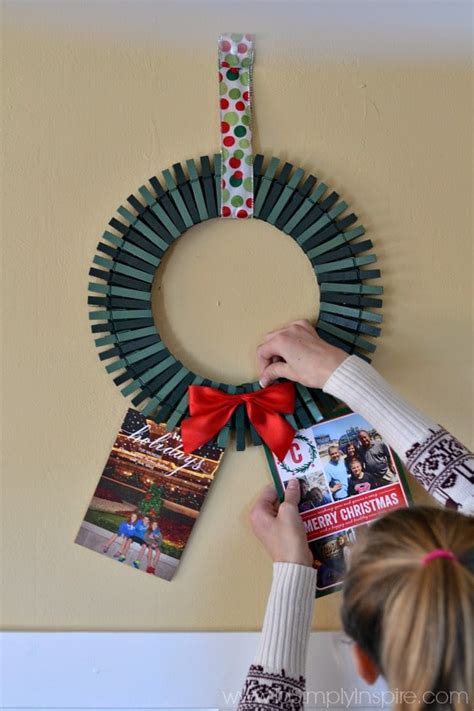 DIY Christmas Card Holder Wreath