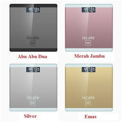 Jual Timbangan Badan Digital Indikator Iscale Se Kaca Scale Suhu Free