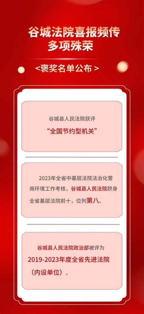 喜报频传，谷城法院再添多项殊荣！澎湃号·政务澎湃新闻 The Paper