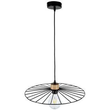 Industrialna LAMPA wisząca ANTONELLA 189219104 Britop czarny drewno