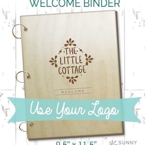 Airbnb Welcome Book Binder With Your Logo Custom Home Rental Book