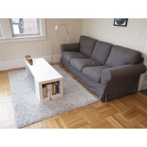 Ikea Grey 3 Seater Sofa Aptdeco