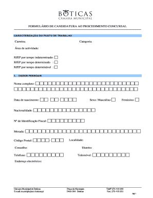 Completable En L Nea Cm Boticas Formul Rio De Candidatura Ao