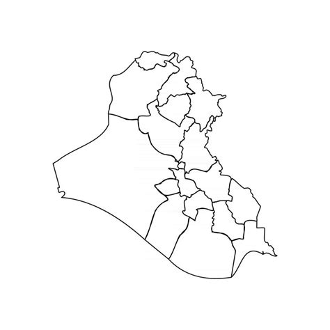 Download Doodle Map of Iraq With States for Free