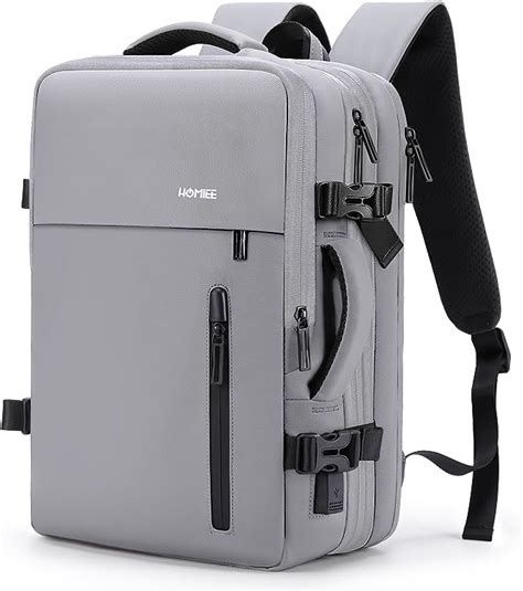 HOMIEE 40L Expandable Travel Laptop Backpack Flight Approved Carry On