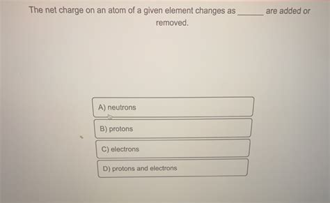 Solved are added or The net charge on an atom of a given | Chegg.com 