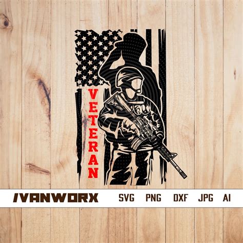 Veterano svg Militar svg Patriótico svg Veterano png Soldado