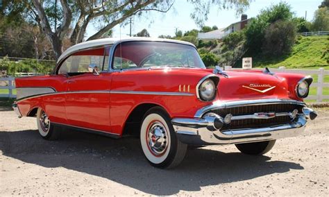 Matador Red 1957 Chevy Bel Air Sport Coupe Chevy Bel Air Retro Cars