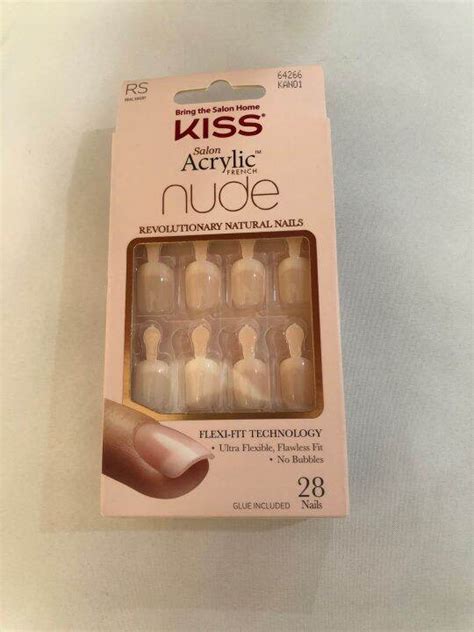 Kiss Salon Acrylic Nude French Nails Nude Real Short Length Lazada PH