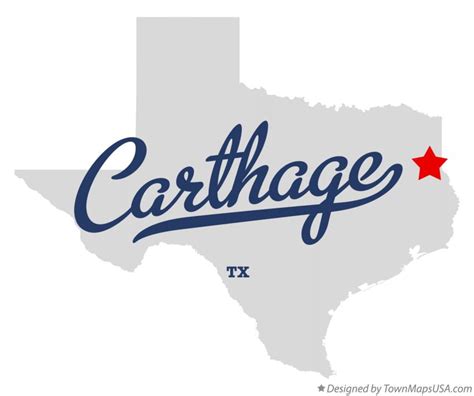 Map of Carthage, TX, Texas