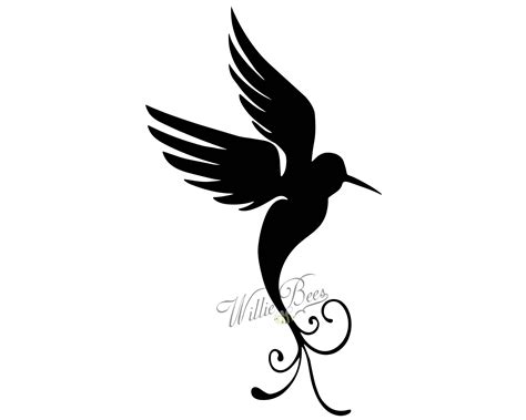 Colibri Svg Colibri Silhouette Clip Art Oiseau Svg Etsy