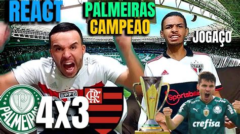 React Palmeiras X Flamengo Palmeiras Campe O Da Supercopa Do Brasil