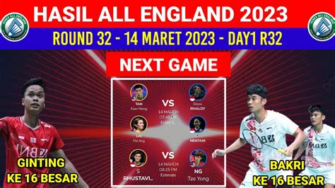 Hasil All England 2023 Hari Ini Day 1 R32 Anthony Ginting Vs