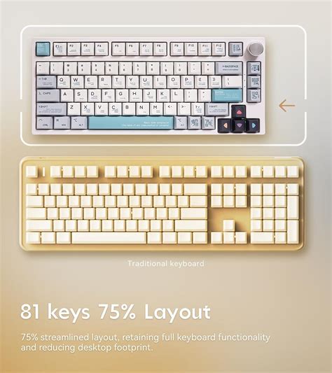 Gk Gamakay Tk Mute Mechanical Keyboard With Knob Control Hot Swap Rgb Bluetooth Ghz