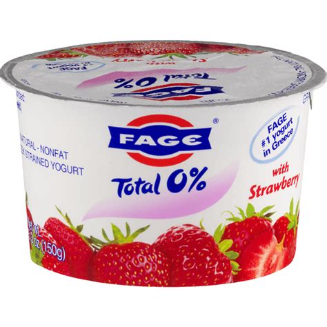 Fage Total Yogurt Greek Nonfat Strained With Strawberry Greek