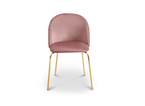 Lot De Chaises Design En Velours Rose Kenneth Decoinparis