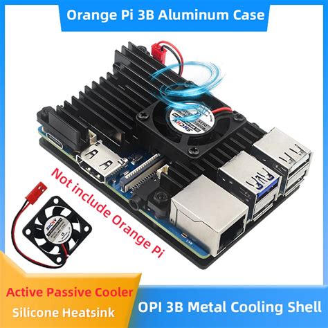 Pomara Czowa Obudowa Ze Stopu Aluminium PI 3B Z Silikonowym Radiatorem