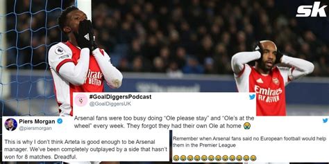 Twitter Explodes As Arsenal Crash To 2 1 Defeat Versus Everton In The