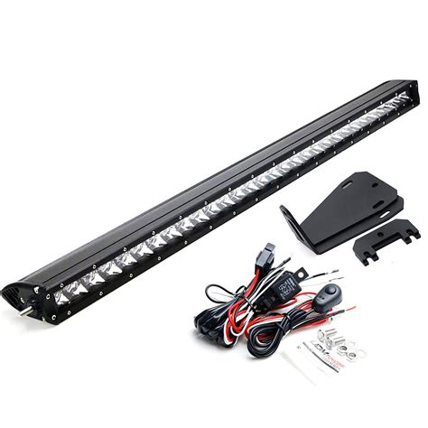 Ijdmtoy Behind Grille Mount Inch Led Light Bar Kit Compatible With