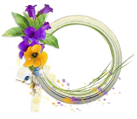 Цветочная круглая рамка | Flower frame, Photo editing services, Border ...