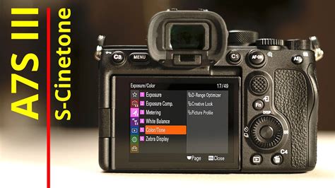 Cinetone Settings For The Sony A7S III YouTube