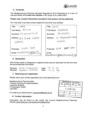 Fillable Online Leeds Gov Neighbourhood Planning Leeds City Council