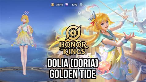 New Skin Dolia Doria Golden Tide Honor Of Kings China YouTube