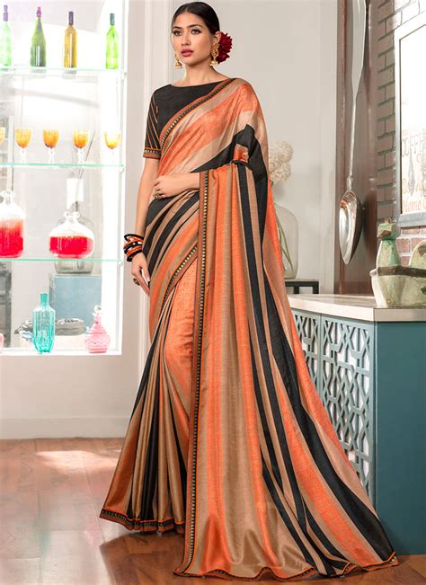 Buy Multi Colour Print Printed Saree Online Saree