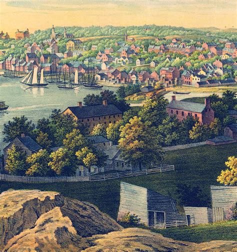 View of Georgetown, Washington, D.C. 1855. Vintage Restoration Hardware