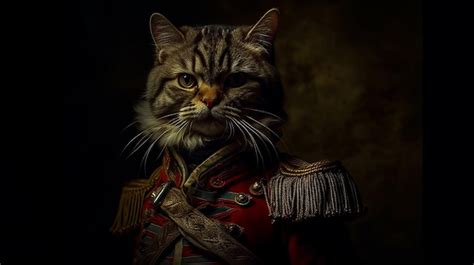 Premium AI Image | Portrait of a beautiful cat in a royal costume