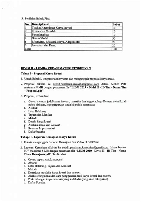 LOMBA INOVASI DIGITAL MAHASISWA LIDM TAHUN 2019 Fakultas Teknik UM