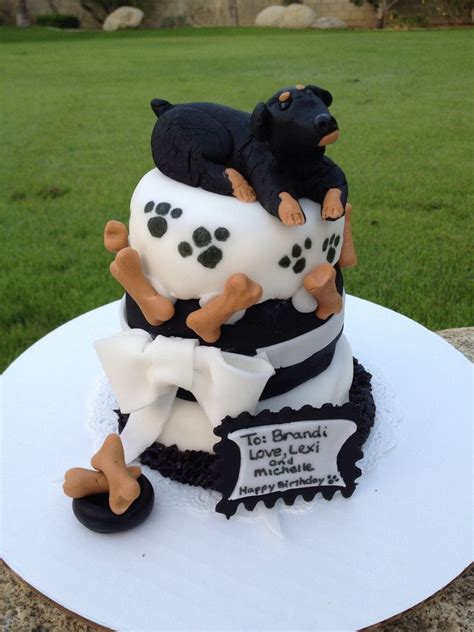 This Beautiful Rottweiler Cake Looks Delicious Dog Birthday Cake