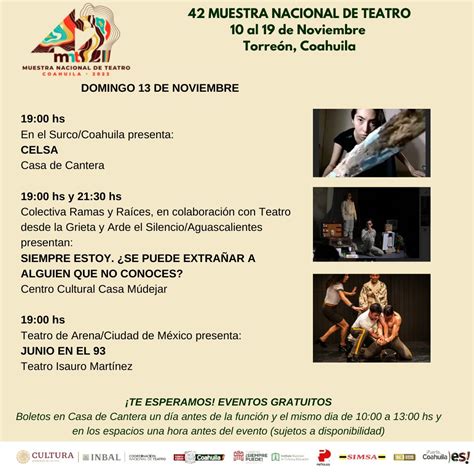 Cultura Coahuila Promueve Que Ver Estos Días En La Muestra Nacional De