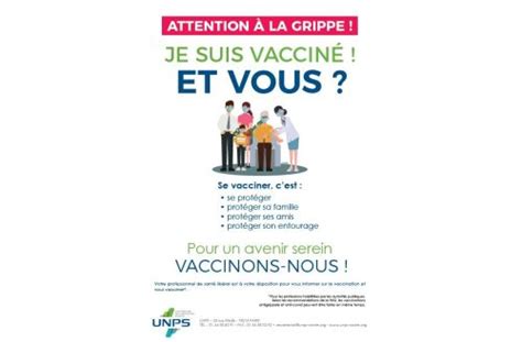 Affiches Unps Vaccination Antigrippale Et Maintien Des Gestes