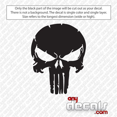 Punisher Skull Vinyl Decal Paper Bumper Stickers Etna Pe