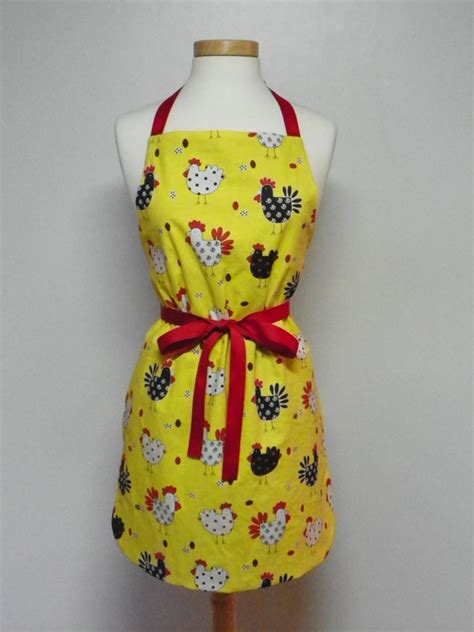 Sassy Chickens Apron Reversible Womens Apron