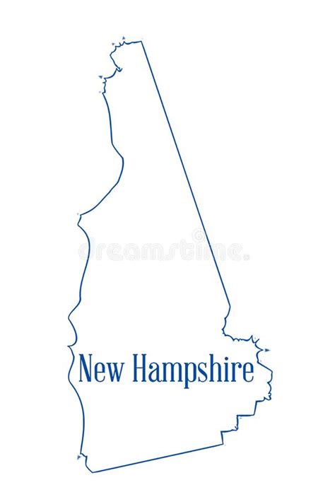 Nuevo Mapa De Estado D De Hampshire Ilustraci N Del Vector