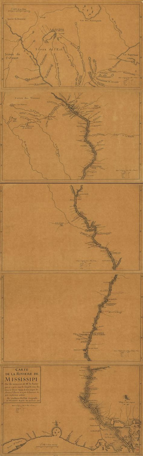 Carte De La Rivi Re De Mississipi Sur Les M Moires De Mr Le Sueur