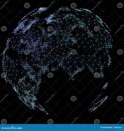 Mapa Del Mundo Poligonal La Geograf A Global Del Viaje Y Conecta