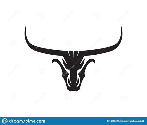 Logotipo Del Cuerno De Bull E Iconos App De La Plantilla De Los S