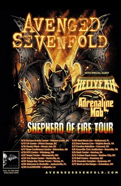 Avenged Sevenfold PosterA7X Concert 11 x 17 inches Ships SameDay from ...